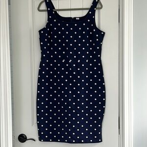 Navy Polka Dot Dress
